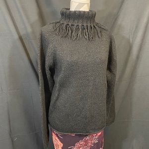 Turtleneck Fringe Sweater